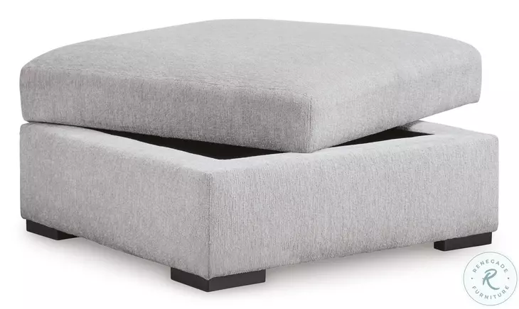 Gabyleigh Nickel Storage Ottoman From Ashley Furniture | Coleman