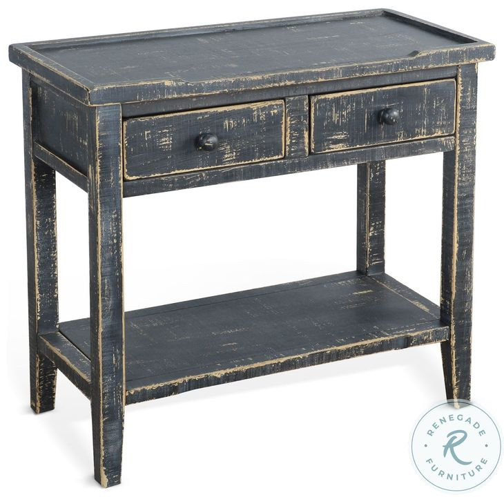 Willow Nest Black Sand 33" Rectangular Side Table