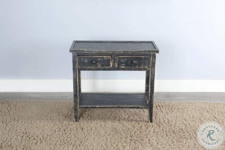 Willow Nest Black Sand 33" Rectangular Side Table