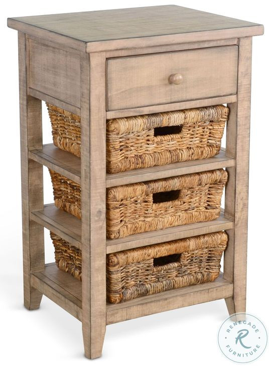 Cozy Luxe Natural Beach Pebble Rectangular Storage Table