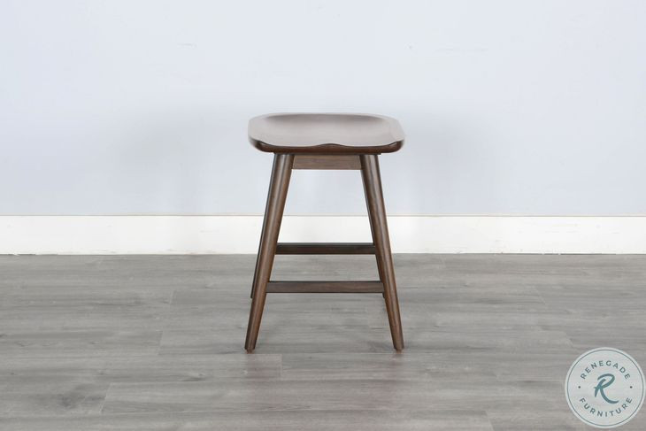 Autumn Echo Coffee Bean Saddle Seat Counter Height Stool