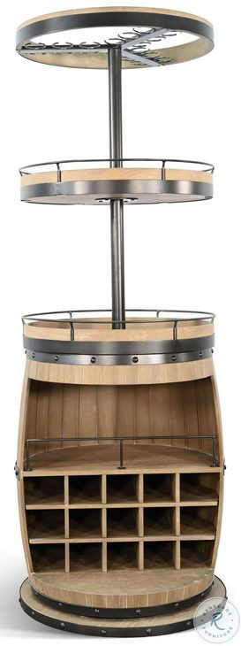 Hearthwood Haven Natural Swivel Barrel Bar