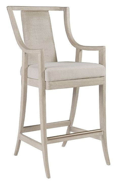 Mistral Bianco Upholstered Woven Barstool