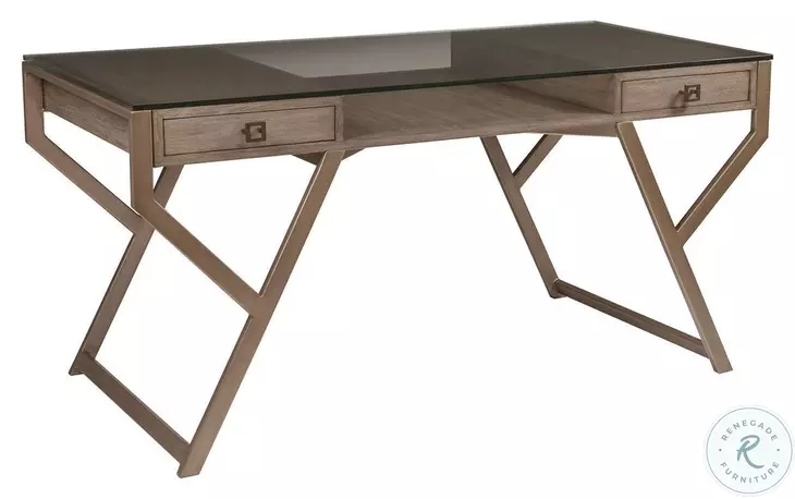 Cohesion Program Grigio And Warm Metallic Interlaken Desk