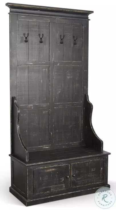 Seabright Black 76" Hall Tree