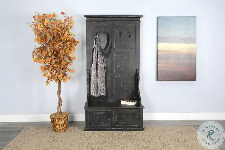 Seabright Black 76" Hall Tree
