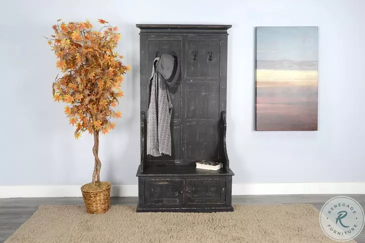 Seabright Black 76" Hall Tree