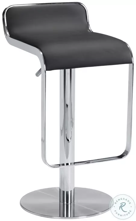 Equino Black Adjustable Swivel Bar Stool