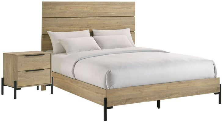 Newhall Vintage Oak Melamine Panel Bedroom Set