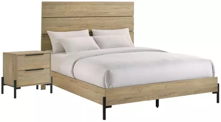 Newhall Vintage Oak Melamine Panel Bedroom Set