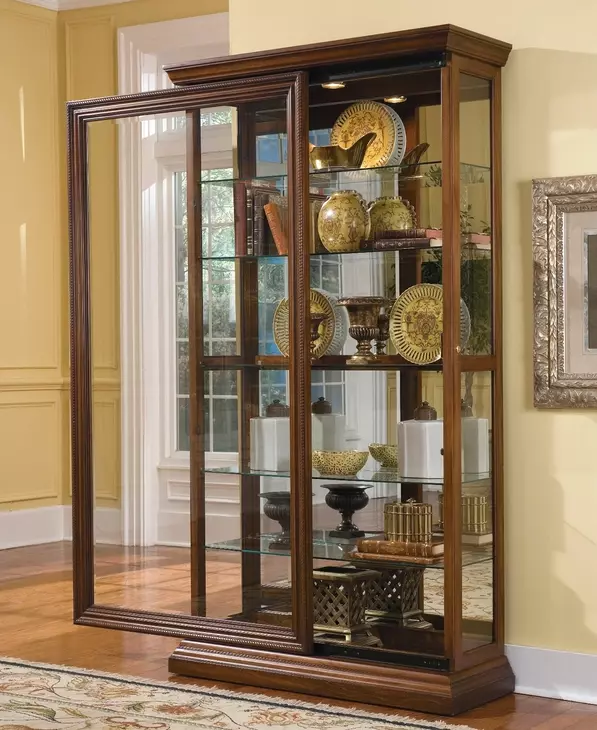Edwardian Two Way Sliding Door Curio