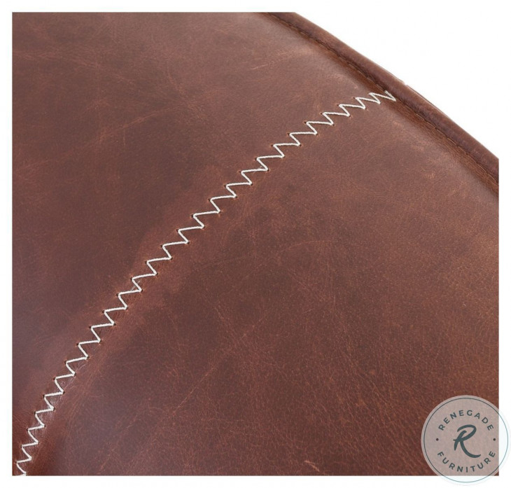 Martel Brown Leather Club Chair