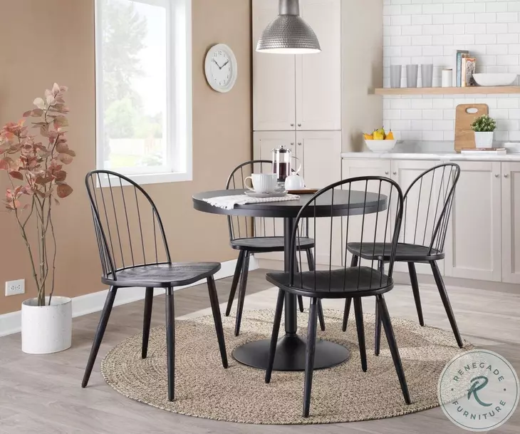 Riley Black High Back Chair Set of 2