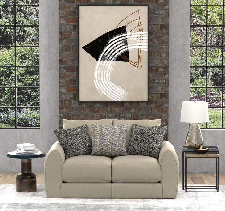 Ezra Twine Loveseat with Cuddler Coil Cushions