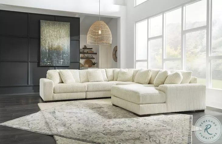Lindyn Ivory Sectional with RAF Chaise
