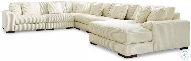 Lindyn Ivory 6 Piece Sectional with RAF Chaise
