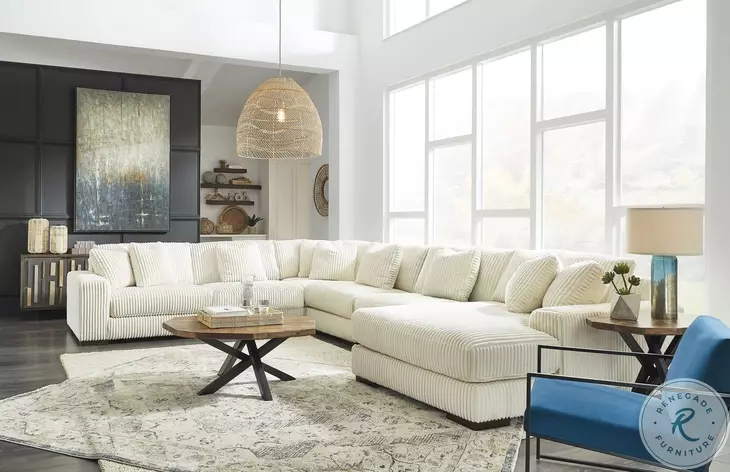 Lindyn Ivory 6 Piece Sectional with RAF Chaise