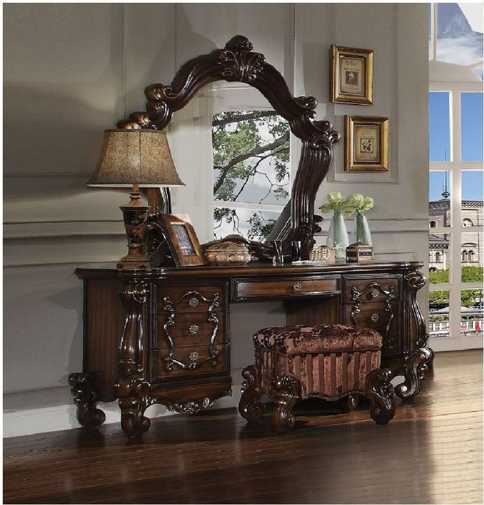 Versailles Cherry Oak Arched Dresser Mirror
