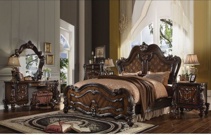 Versailles Cherry Oak Arched Dresser Mirror