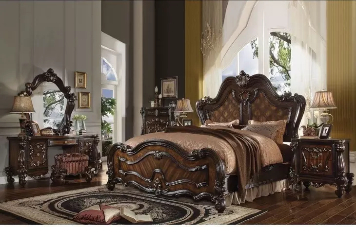 Versailles Cherry Oak Arched Dresser Mirror