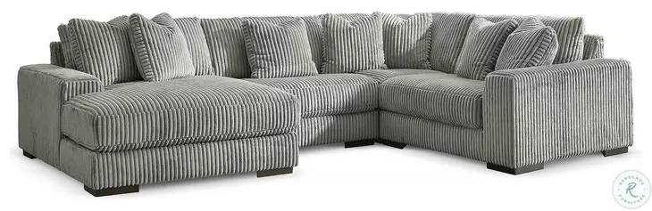 Lindyn Fog 4 Piece Sectional with LAF Chaise
