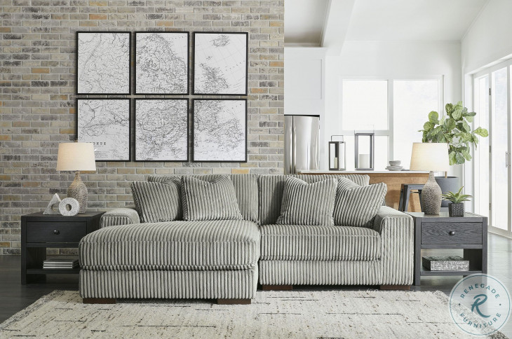 Lindyn Fog 2 Piece Sectional With LAF Chaise Bundle From Ashley ...