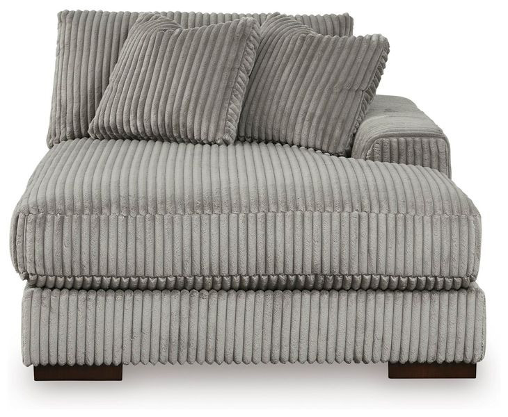 Lindyn Fog 4 Piece Modular Sectional with Double Chaise and Pillows