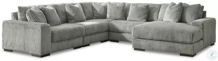 Lindyn Fog Large Sectional with RAF Chaise