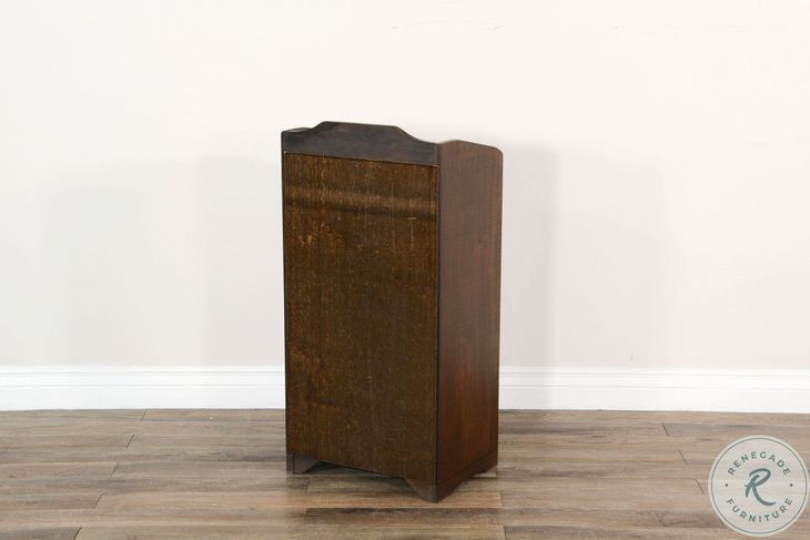 Hearthwood Haven Dark Brown Wood House Trash Box