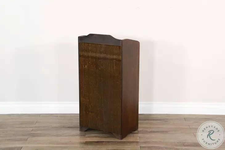 Hearthwood Haven Dark Brown Wood House Trash Box