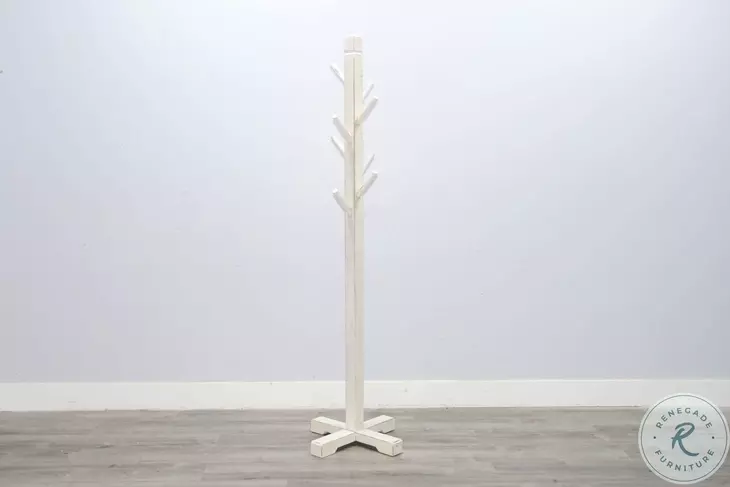 Seabright White 8 Prong Hook Hat Rack