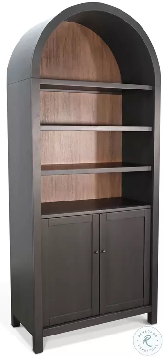 Autumn Echo Black 2 Door Arched Display Cabinet