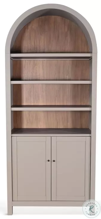 Sagewyn Light Gray 2 Door Arched Display Cabinet