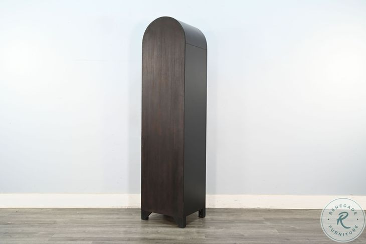 Golden Hearth Black 1 Door Arched Storage Cabinet