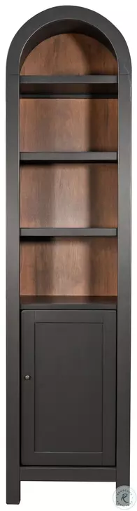 Golden Hearth Black 1 Door Arched Storage Cabinet