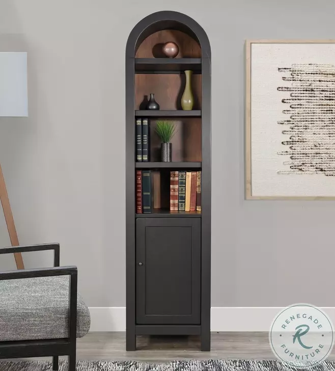 Golden Hearth Black 1 Door Arched Storage Cabinet