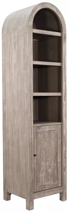 Ember Grace Natural 1 Door Arched Storage Cabinet