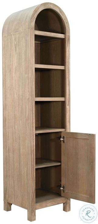 Ember Grace Natural 1 Door Arched Storage Cabinet