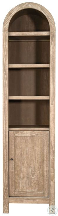 Ember Grace Natural 1 Door Arched Storage Cabinet