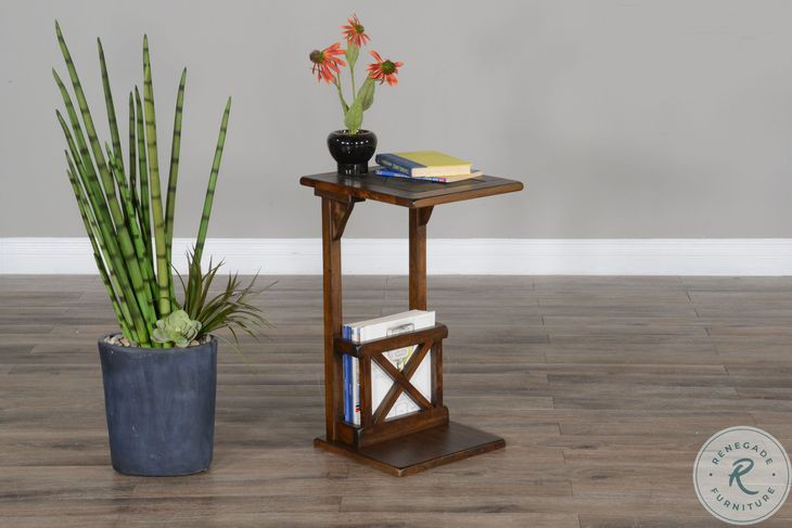 Tidy Touch Dark Brown Rectangular Side Table