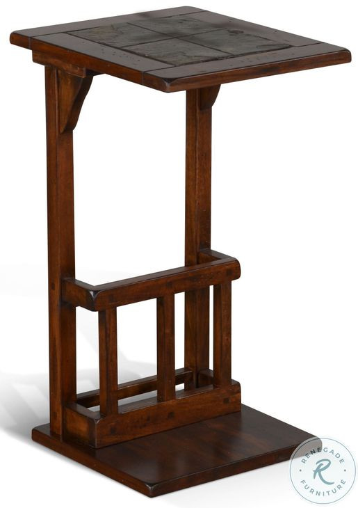 Desert Sage Dark Brown Rectangular Side Table