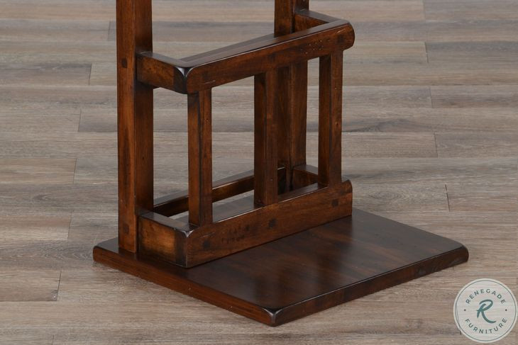 Desert Sage Dark Brown Rectangular Side Table