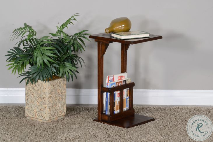 Desert Sage Dark Brown Rectangular Side Table