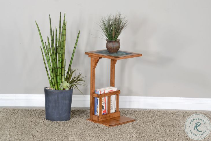 Crimson Ridge Beige Rectangular Side Table