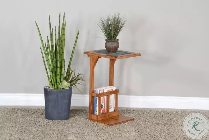 Crimson Ridge Beige Rectangular Side Table