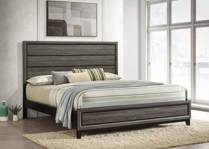 Watson Gray Oak California King Panel Bed