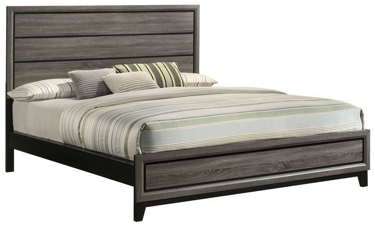 Watson Gray Oak California King Panel Bed