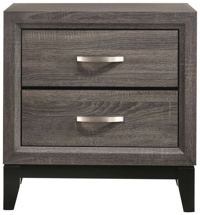 Watson Gray Oak And Black Nightstand