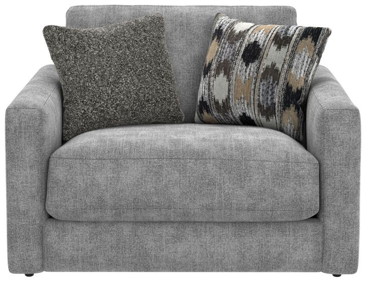 Avondale Nature Upholstered Chair and A Half with Pillows