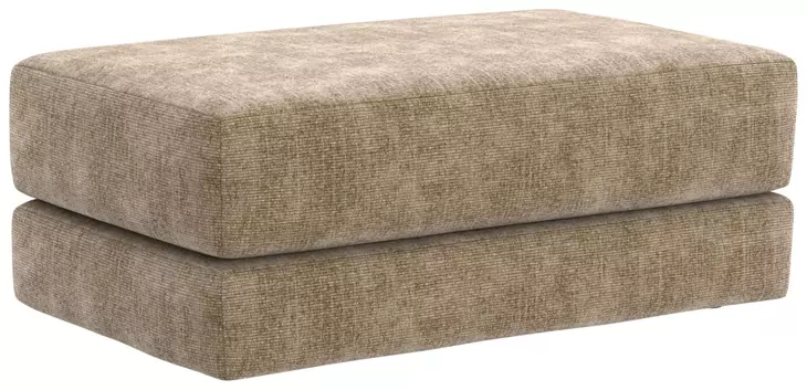 Avondale Burlap Upholstered Rectangular Ottoman